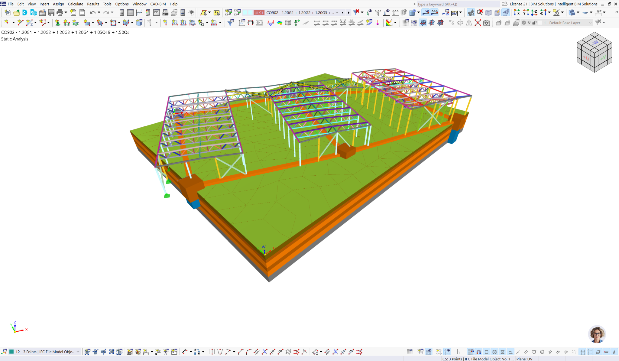 RFEM 6 konstruktsioonimudel